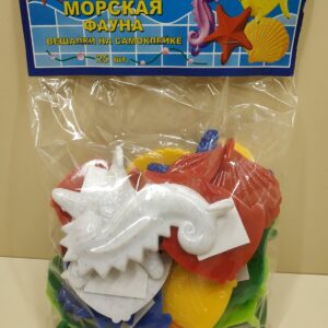 Набір гачків на липучці , вішалки на самоклейці 25 шт “Морська фауна”