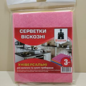 Віскозні серветки для сухого та вологого прибирання набір 3шт.