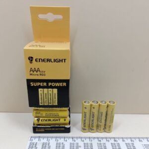 Батарейка ENERLIGHT SUPER POWER 1.5V AAА (R3) Zink-Carbon(соляна)