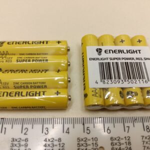 Батарейка ENERLIGHT SUPER POWER 1.5V AAА (R3) Zink-Carbon(соляна)