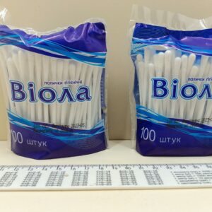 Ватні палички "Віола" 100 шт в поліетиленовій упаковці